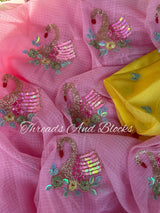 Ducks in Bloom Kota Doriya Saree