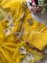 Yellow Hibiscus Suit Set