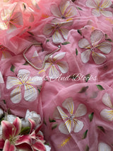 Frangipani Handpainted Saree
