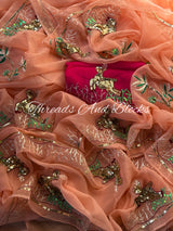 Fawn and Fern Chiffon Saree