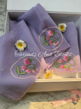 Lavender Resham Tulip Saree