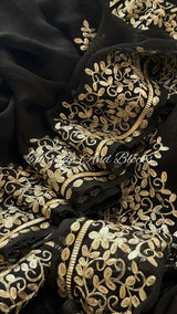 Classic Black Pittan Border Saree