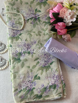 Hues of Hydrangea Chinnon Saree