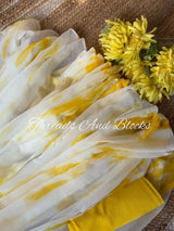 Sunshine Shibori Saree