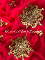 Falak Zardosi Gota Buta Saree