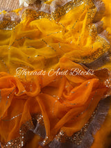 Tangerine Horizon Jaal Saree