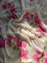 Bougainvillea Crepe Saree