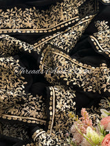 Classic Black Pittan Border Saree