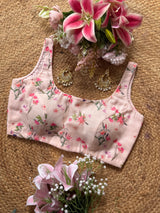 Peachy Romance Linen Blouse