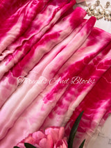 Gulabi Shibori Saree