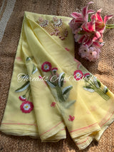 Blushing Dahlia Chiffon Saree