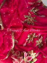 Mewar Saaz Bandhani Saree