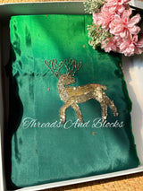 Dazzling Deer Crepe Saree