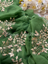 Kachi Patti Mix Work Buta Saree