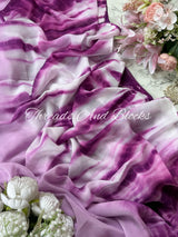 Lavender Purple Shibori Saree