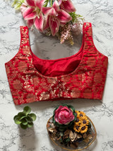 Red Banarasi Blouse
