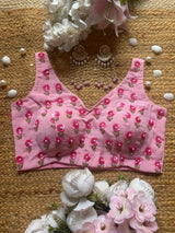 Pink with Pink Petunia Blouse