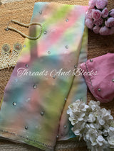 Parade of Pastels Chiffon Saree