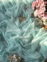 Sky Blue Mukaish Saree