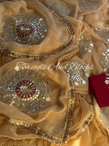 Golden Zubeida Saree