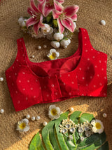 Red Bandhani Blouse