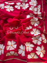 Flowers of Hearts Hand Painted Saree