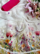 Bagh-e-bahar Chiffon Saree