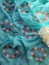 Silken Hearts Chiffon Saree