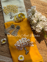Blooming Banyas 3D Chiffon Saree