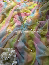 Parade of Pastels Chiffon Saree