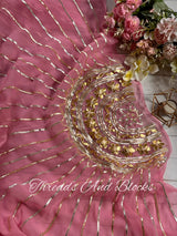 Pink Surya Gota Saree