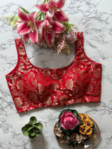 Red Banarasi Blouse