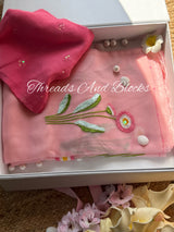 Blushing Dahlia Chiffon Saree