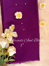 Plain Chiffon Saree