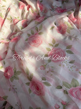 Rosette Stripe Chinnon Saree