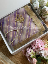 Kanak Jamun Tissue Leheriya Saree