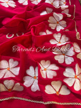 Flowers of Hearts Hand Painted Saree