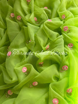 Matcha Green Petunia Saree
