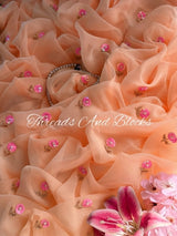 Peach Petunia Saree