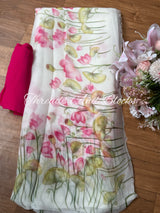 Floating Lotus Chiffon Saree