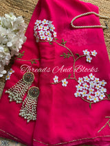 Heaven's Garden Chiffon Saree