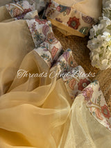 Tissue Saree with Flora Border