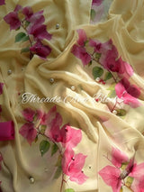 Bougainvillea Crepe Saree