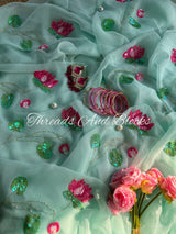 Grace of Lotus Chiffon Saree