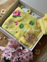 Grace of Lotus Chiffon Saree