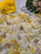 Yellow Shibori Sitara Jaal Saree