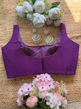 Purple Gota Sitara Blouse