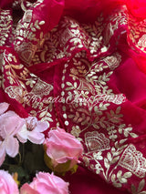 Rani Floral Pittan Border Saree