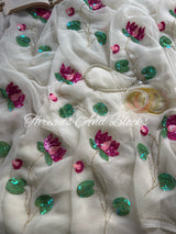 Grace of Lotus Chiffon Saree