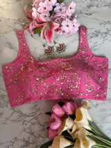 Pink Sippi Jaal Blouse